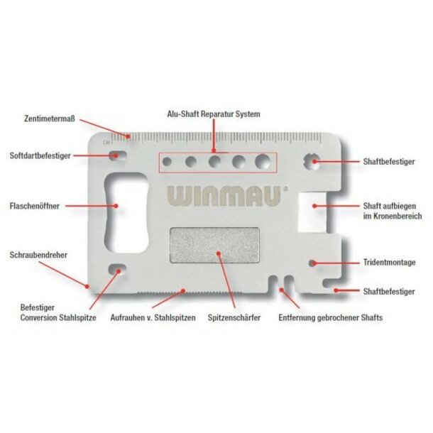 Winmau Präzisionswerkzeug „Multi-Tool“ Profi 8393