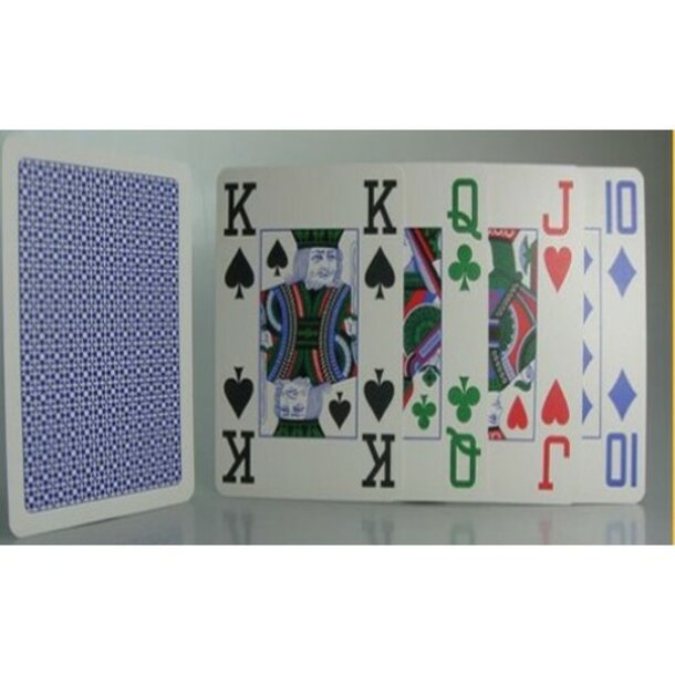 COPAG Poker Plastikkarten Jumbo Index 4-farbig, blau