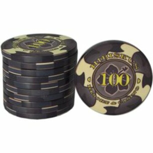 Pokerchip - Keramik Hibiskus 100