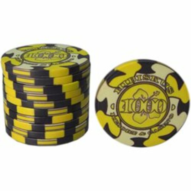 Pokerchip - Keramik Hibiskus 1000