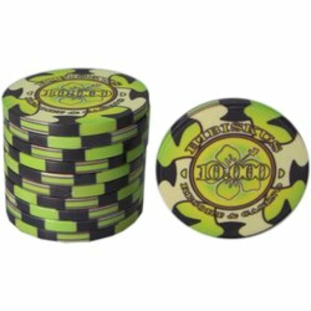 Pokerchip - Keramik Hibiskus 10.000