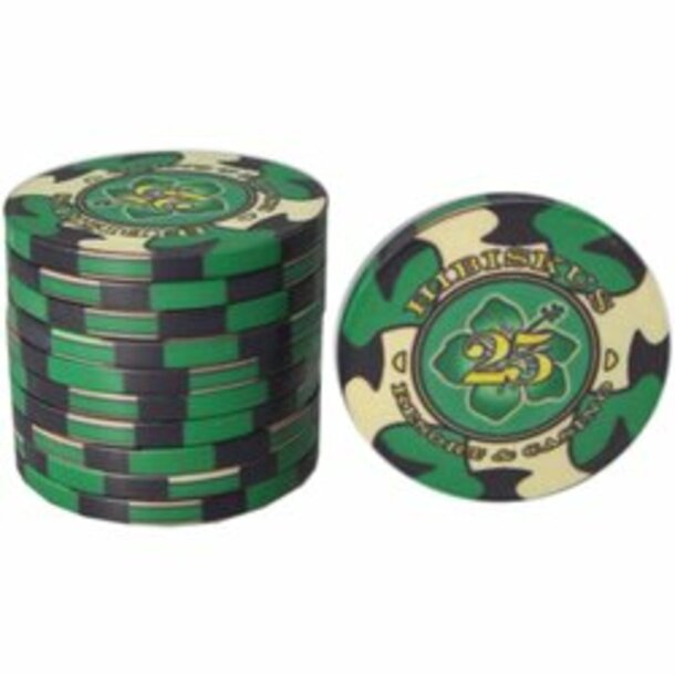 Pokerchip - Keramik Hibiskus 25