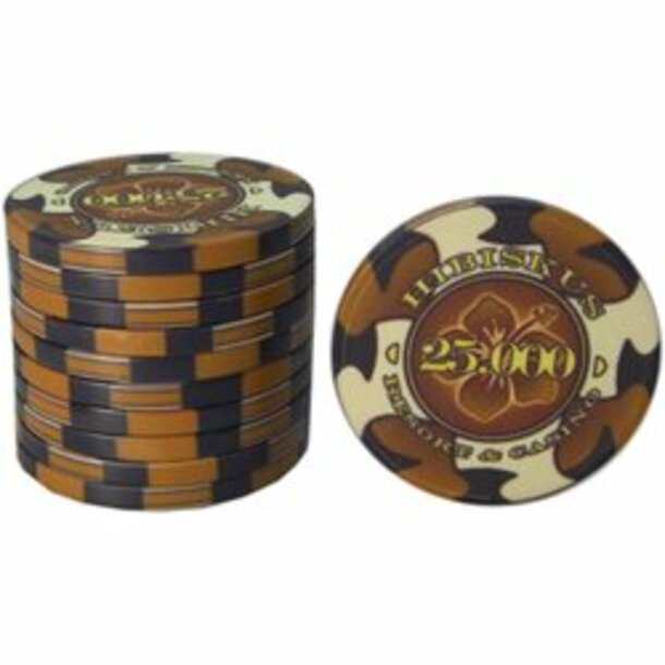 Pokerchip - Keramik Hibiskus 25.000