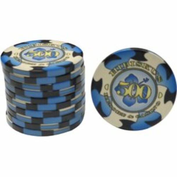 Pokerchip - Keramik Hibiskus 500