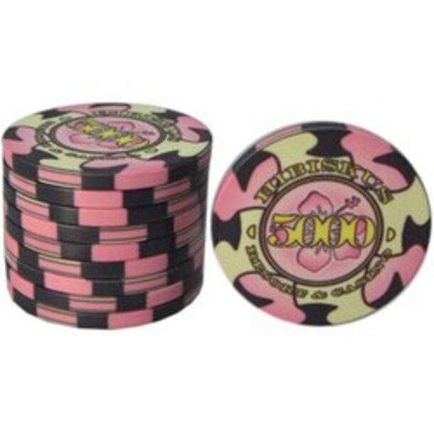 Pokerchip - Keramik Hibiskus 5000