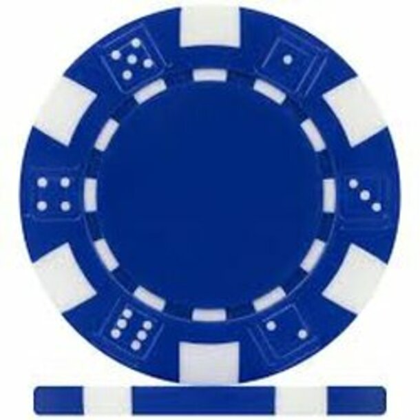 Pokerchip - Dice Blau